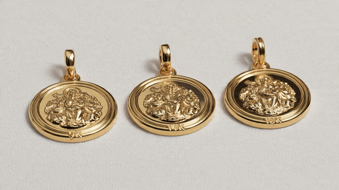 Or 9k vs 14k vs 18k : Lequel choisir en 2026 pour une médaille de baptême ?